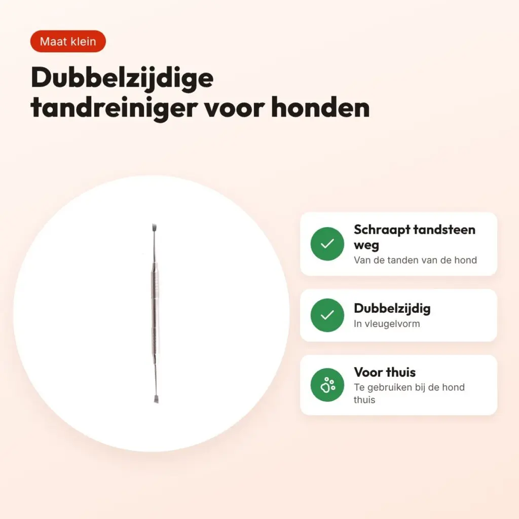 Tandreiniger voor honden in vleugelvorm – dubbelzijdig, klein – voordelen
