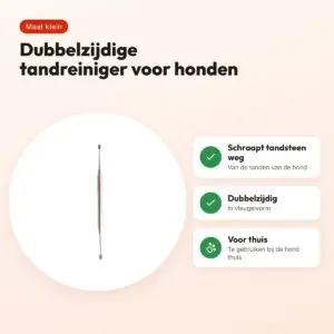 Tandreiniger voor honden in vleugelvorm – dubbelzijdig, klein – voordelen