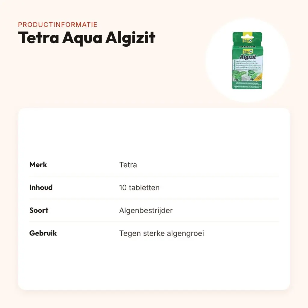 Tetra Aqua Algizit algenbestrijder 10 tabletten – tegen sterke algengroei – productinformatie