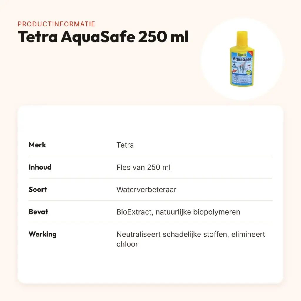 Tetra AquaSafe waterverbeteraar 250 ml – met BioExtract – productinformatie