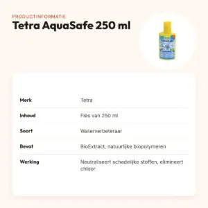 Tetra AquaSafe waterverbeteraar 250 ml – met BioExtract – productinformatie