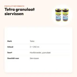 Tetra granulaat siervissen 250 ml – langzaam zinkend – multipack 2 stuks – productinformatie