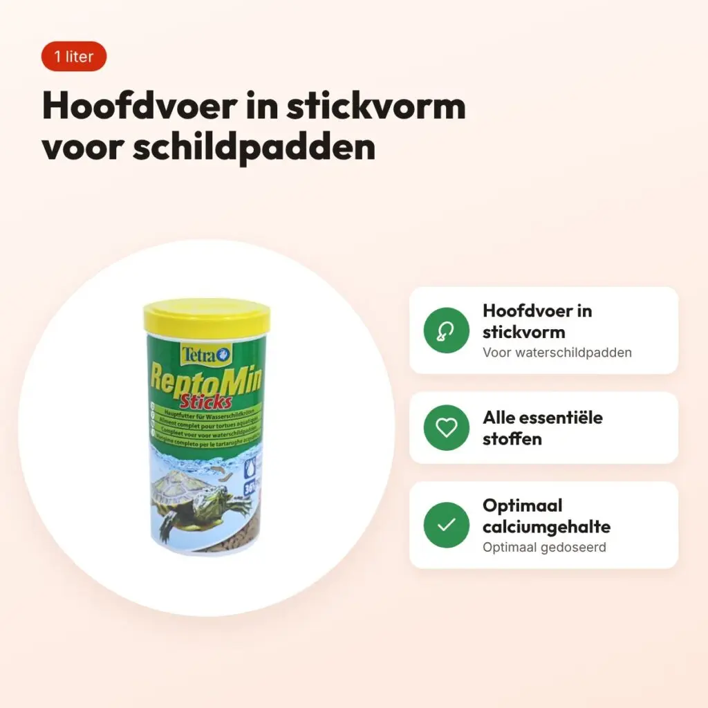 Tetra ReptoMin schildpadvoer 1 l – hoofdvoer sticks voor waterschildpadden – voordelen