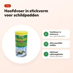 Tetra ReptoMin schildpadvoer 1 l – hoofdvoer sticks voor waterschildpadden – voordelen