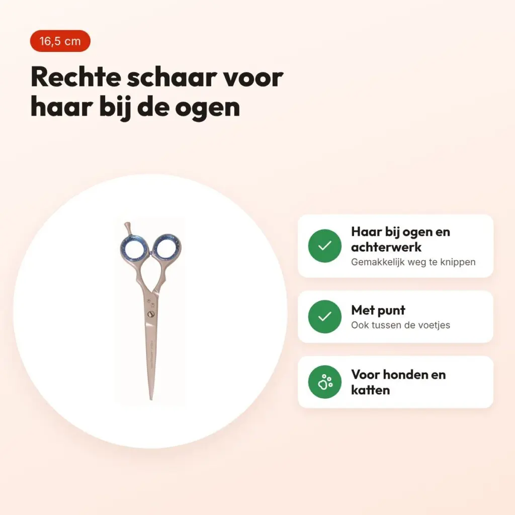 Tools-2-Groom schaar recht 51650 – 6,5 inch (16,5 cm) – voordelen