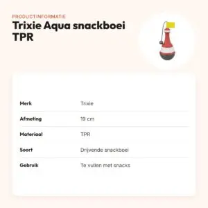 Trixie Aqua snackboei TPR 19 cm – drijvend hondenspeeltje – productinformatie