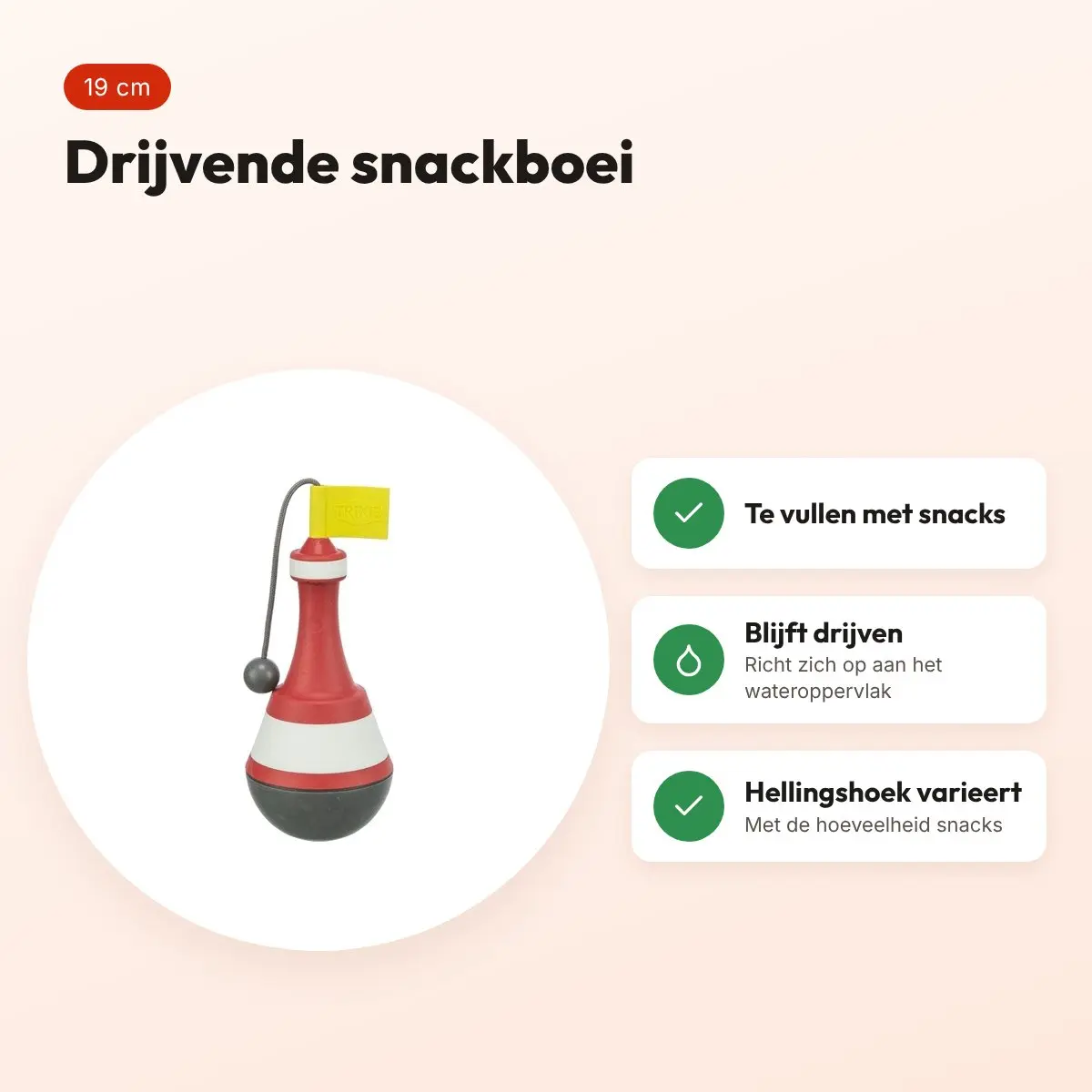 Trixie Aqua snackboei TPR 19 cm – drijvend hondenspeeltje – voordelen
