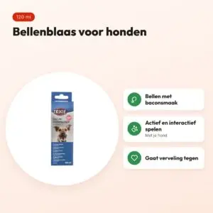 Trixie bellenblaas voor honden met baconsmaak 120 ml – voordelen