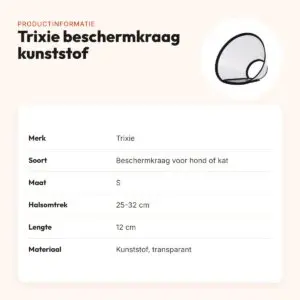 Trixie beschermkraag kunststof met klittenband S 25-32 x 12 cm – productinformatie