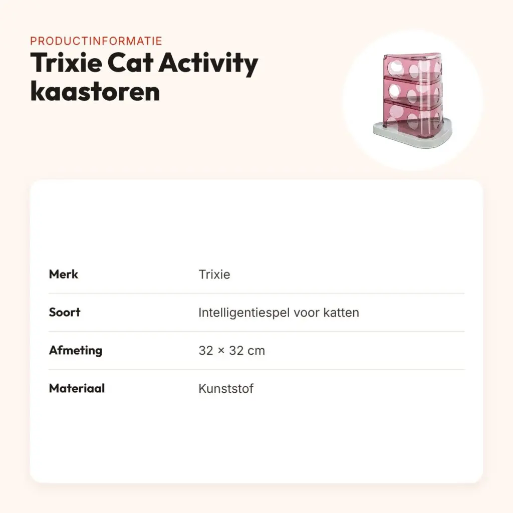 Trixie Cat Activity kaastoren 32 x 32 cm – slipvast kunststof – productinformatie