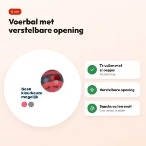 Trixie Cat Activity voerbal kat assorti 6 cm – verstelbare opening – voordelen