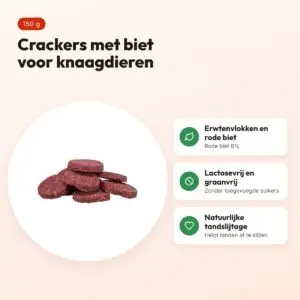 Trixie crackers met biet 150 g – snack voor knaagdieren – voordelen