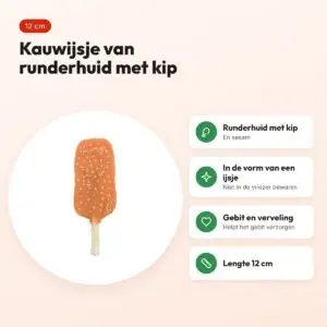 Trixie Denta Fun Chicken Pops met kip en sesam 12 cm – kauwsnack – voordelen
