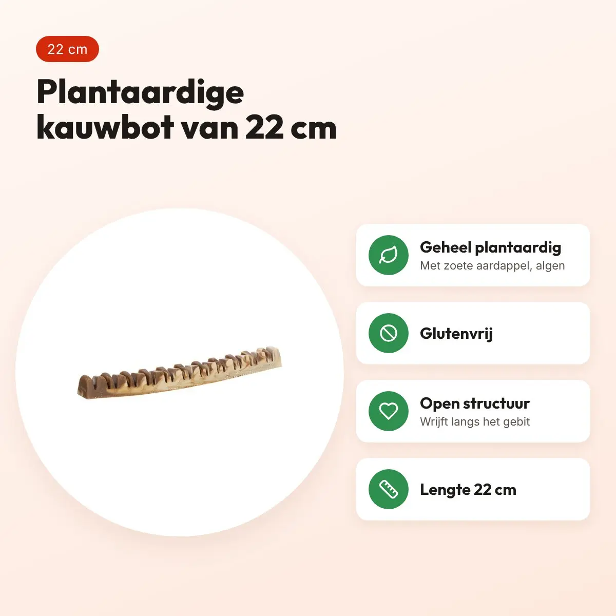 Trixie Denta Fun Veggie Jaw Bone 22 cm – plantaardige kauwsnack – voordelen