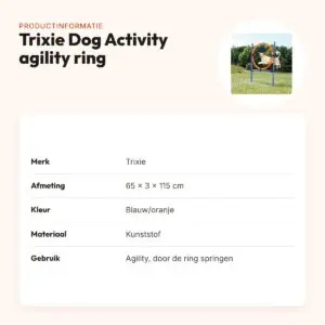Trixie Dog Activity agility ring blauw/oranje 65 x 3 x 115 cm – kunststof – productinformatie