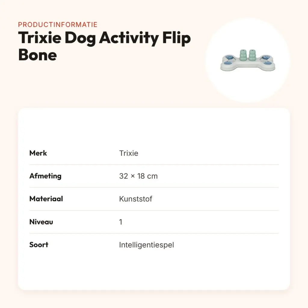 Trixie Dog Activity Flip Bone 32 x 18 cm – intelligentiespel niveau 1 – productinformatie