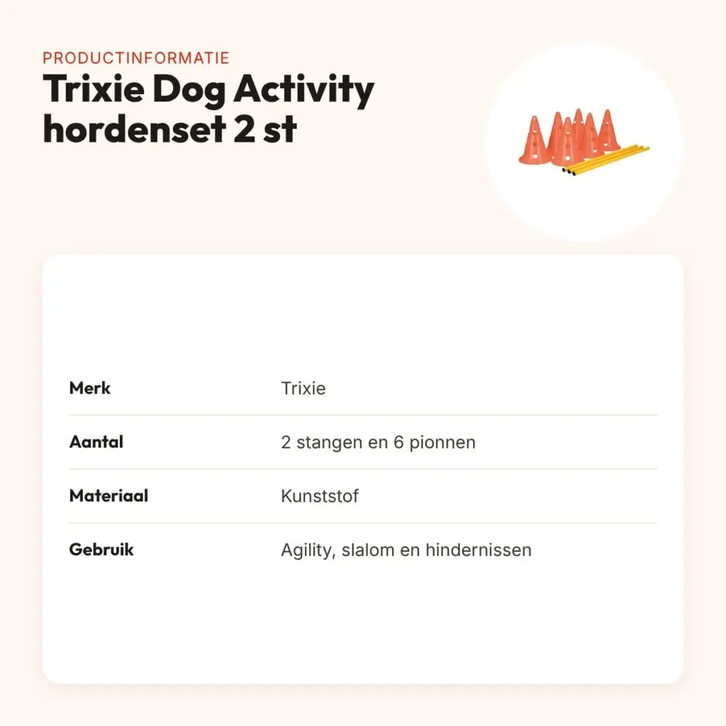 Trixie Dog Activity hordenset 2 stuks – 6 pionnen, verstelbaar – productinformatie
