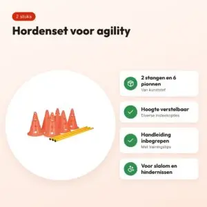 Trixie Dog Activity hordenset 2 stuks – 6 pionnen, verstelbaar – voordelen
