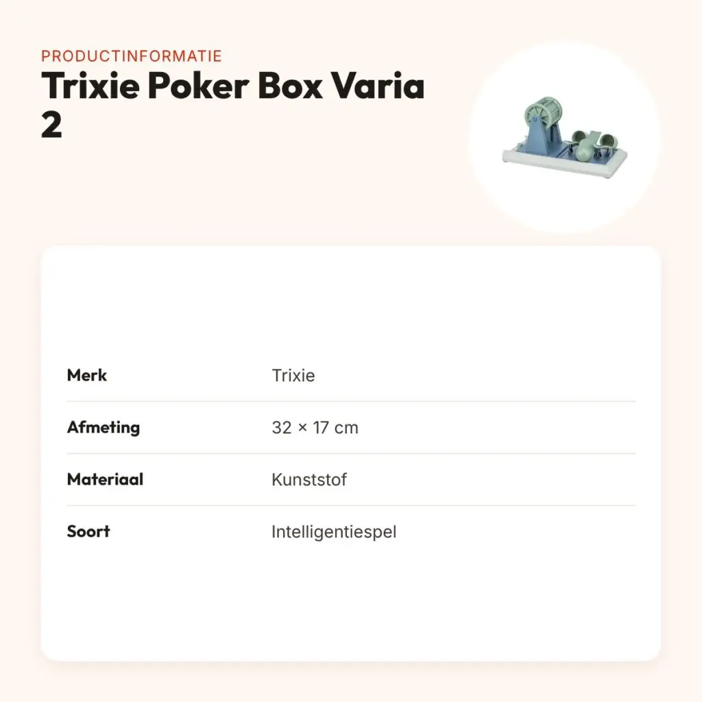Trixie Dog Activity Poker Box Varia 2 – intelligentiespel 32 x 17 cm – productinformatie