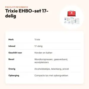 Trixie EHBO-set voor hond en kat 17-delig – met opbergtas – productinformatie