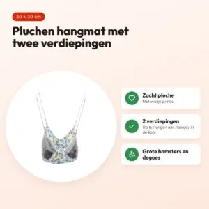 Trixie hangmat Sunny 30 x 30 cm – pluche, 2 verdiepingen – voordelen