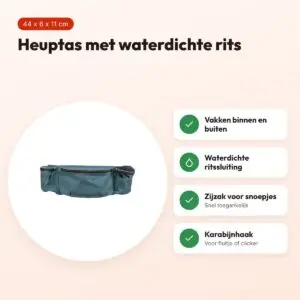 Trixie heuptas Baggy Belt blauw 44 x 6 x 11 cm – waterdichte rits – voordelen