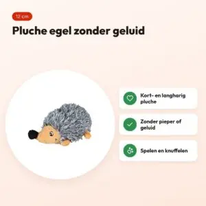 Trixie hondenknuffel egel pluche 12 cm – zonder geluid – voordelen