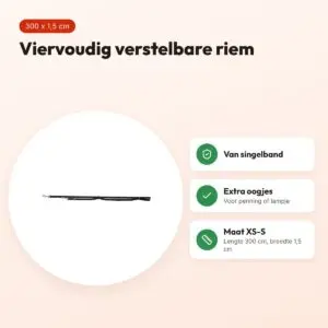 Trixie hondenriem Premium verstelbaar zwart 300 x 1,5 cm – viervoudig – voordelen