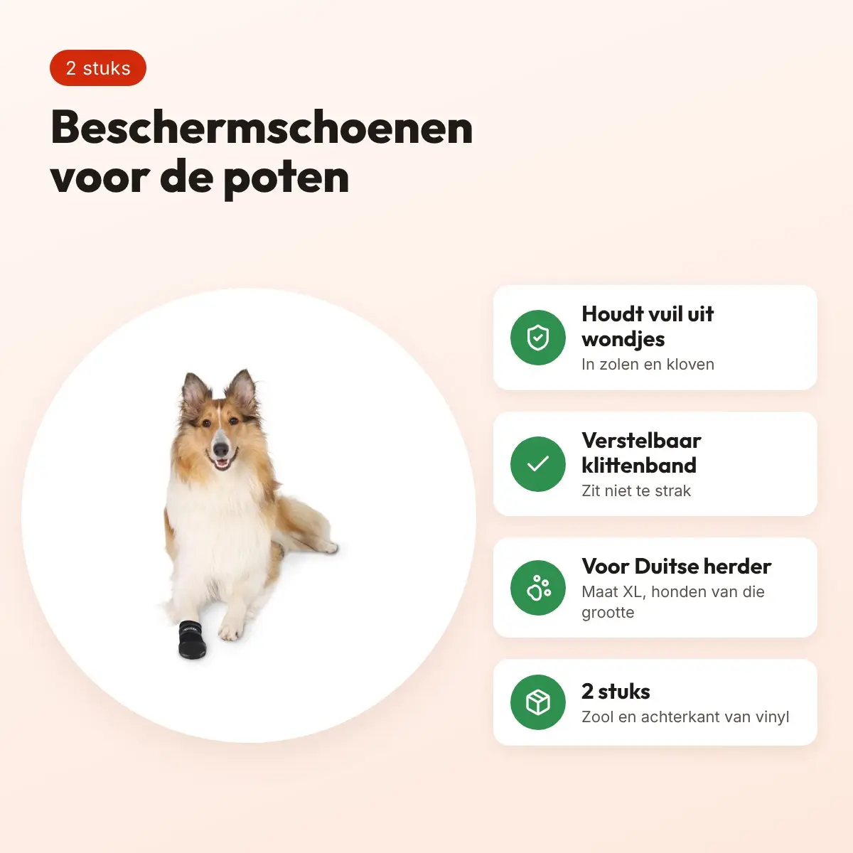 Trixie hondenschoenen Walker Care zwart XL – 2 stuks, 20 x 10 cm – voordelen