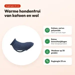 Trixie hondentrui Norwood blauw 33 cm – katoen, wol en polyamide – voordelen