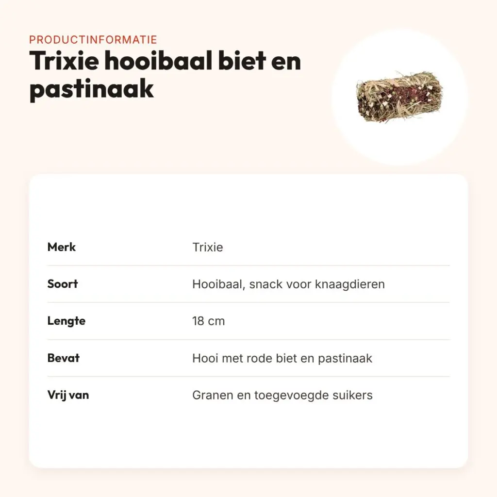 Trixie hooibaal rode biet en pastinaak 200 g – graanvrije snack – productinformatie