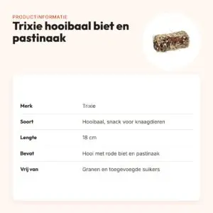 Trixie hooibaal rode biet en pastinaak 200 g – graanvrije snack – productinformatie