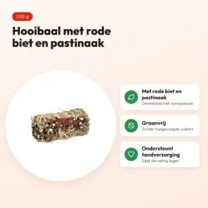 Trixie hooibaal rode biet en pastinaak 200 g – graanvrije snack – voordelen