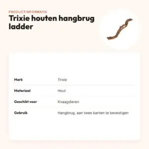 Trixie houten hangbrug ladder 55 x 7 cm – voor knaagdieren – productinformatie