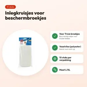 Trixie inlegkruisjes voor beschermbroekjes L/XL – 10 stuks – voordelen