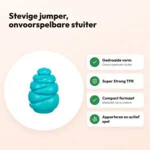 Trixie Jumper kegel Super Strong TPR petrol 7,5 x 5 cm – hondenspeeltje – voordelen