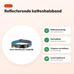 Trixie kattenhalsband reflecterend – assorti, verstelbaar – voordelen