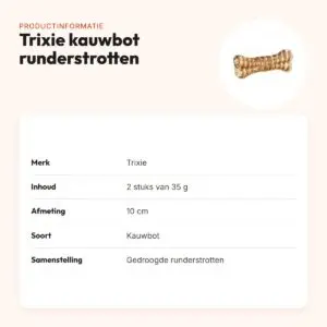 Trixie kauwbot runderstrotten 10 cm – 2 stuks van 35 g – productinformatie