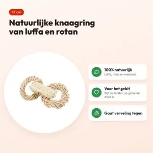 Trixie luffaring met rotan en maïsblad 13 cm – knaagspeelgoed – voordelen