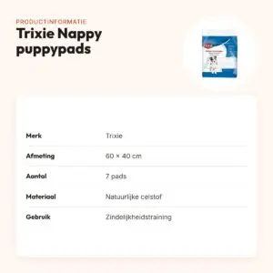 Trixie Nappy puppypads 60 x 40 cm – 7 stuks, absorberend – productinformatie