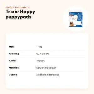 Trixie Nappy puppypads 60 x 60 cm – 10 stuks, absorberend – productinformatie