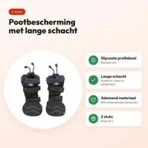 Trixie pootbescherming Walker Active Long zwart M-L – 2 stuks – voordelen