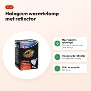 Trixie Reptiland Heatspot Pro halogeen warmtelamp 75 W E27 – voordelen