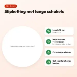 Trixie slipketting lange schakels 78 x 0,4 cm – voor langharige honden – voordelen
