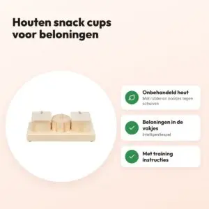 Trixie Snack Cups hout – spel voor ratten en konijnen – voordelen