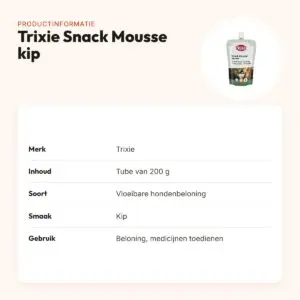 Trixie Snack Mousse kip 200 g – vloeibare hondenbeloning in tube – productinformatie