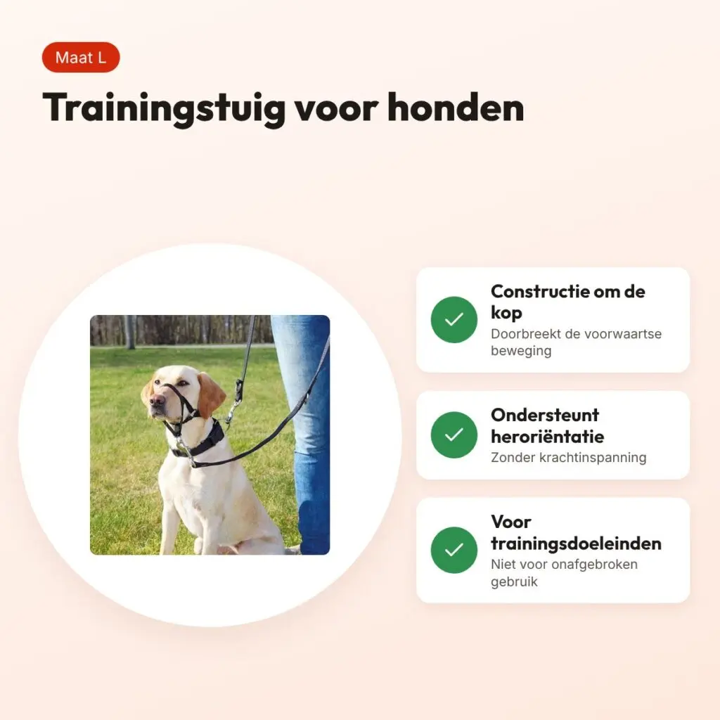 Trixie trainingstuig Top Trainer zwart L 50-57 cm – voordelen