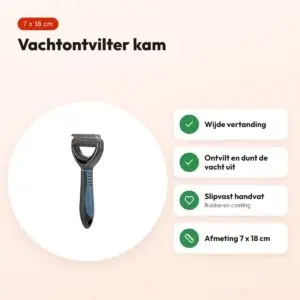 Trixie vachtontvilter kam 7 x 18 cm – wijde vertanding – voordelen