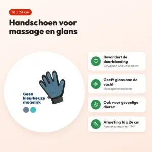 Trixie verzorgingshandschoen 16 x 24 cm – massage en glans – voordelen