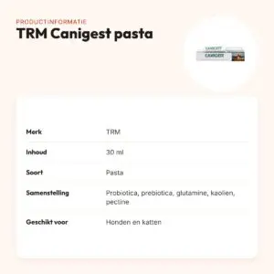 TRM Canigest pasta 30 ml – spijsvertering hond en kat – productinformatie